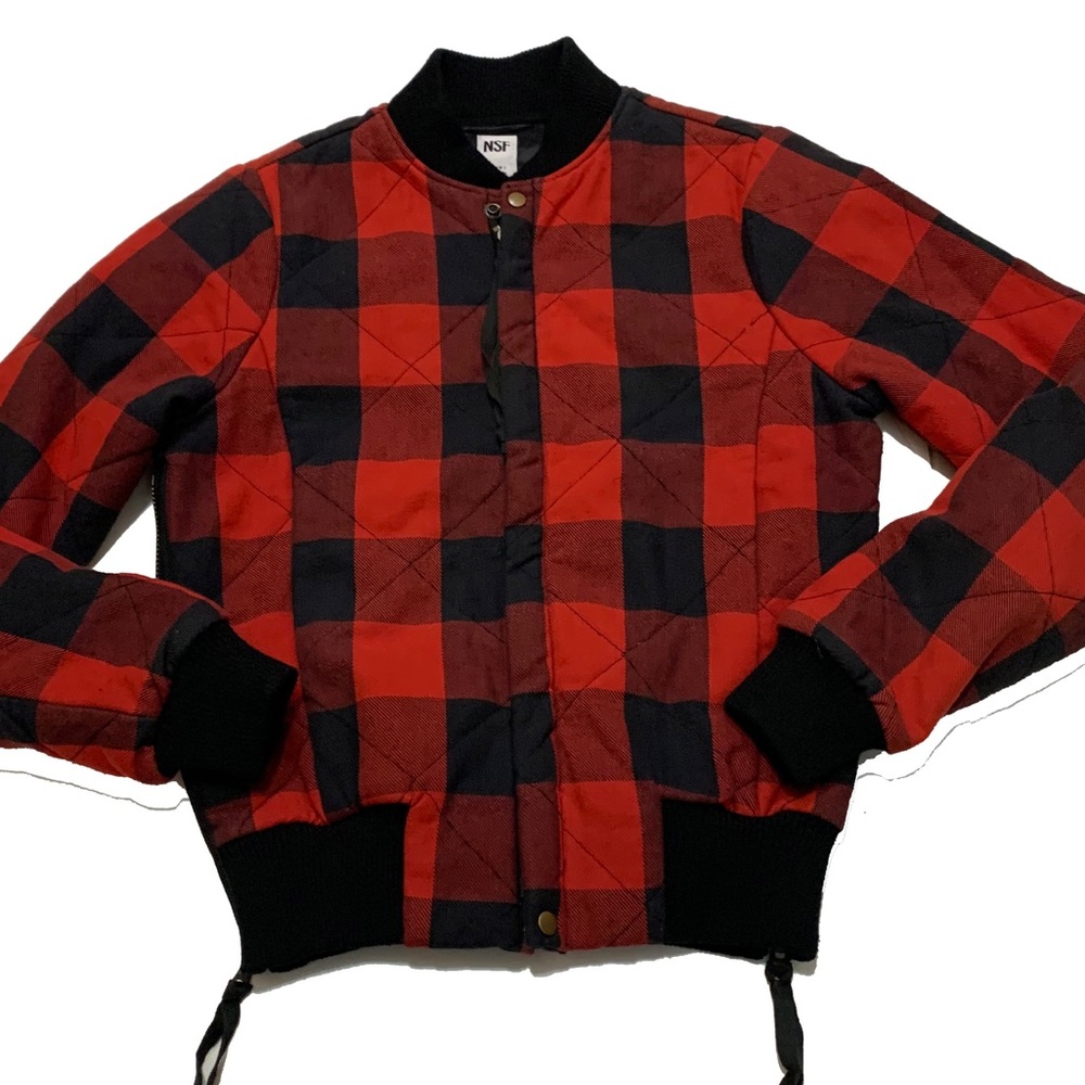 S / NSF Plaid Bomber Jacket
